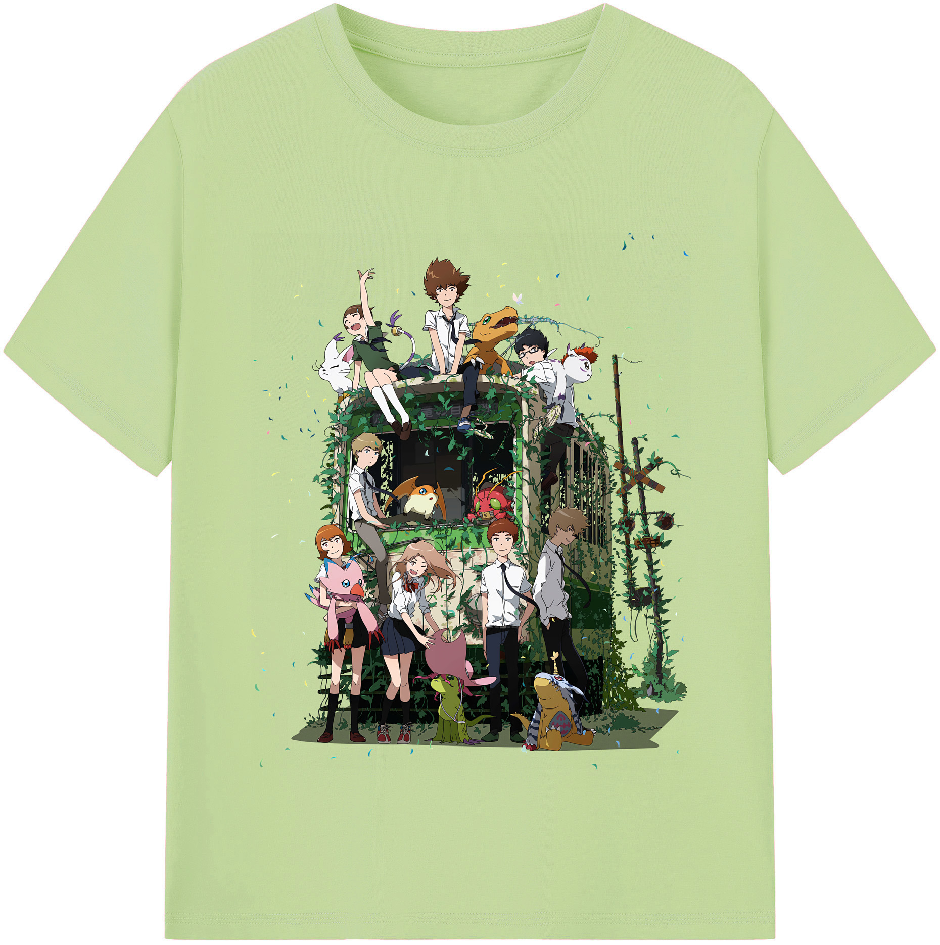 （画像用） Digimon デジタルモンスター/デジモン 綿100％半袖Tシャツ（フロントプリント）